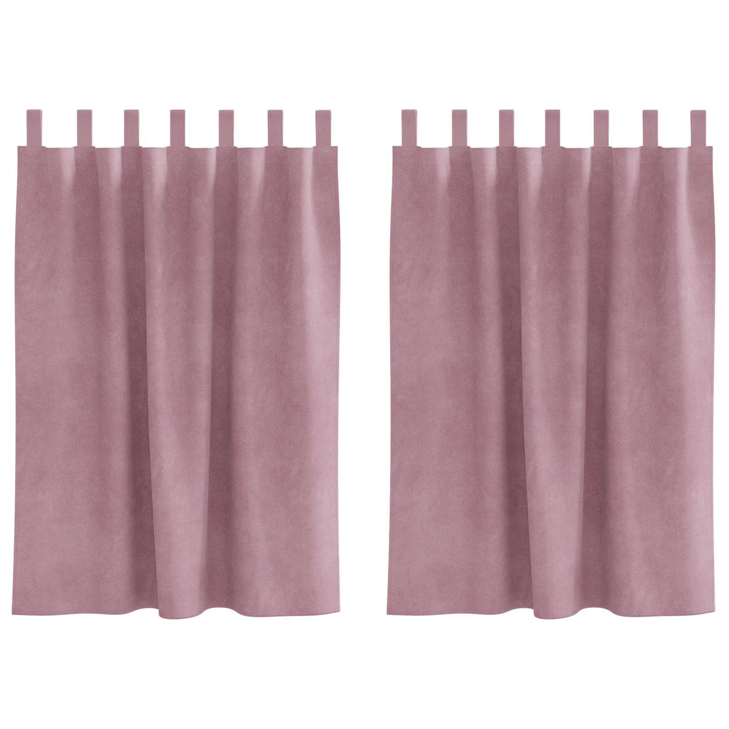 Sötétítő függönyök 2 pcs Sötét rózsaszín 140 x 140 cm Bársony