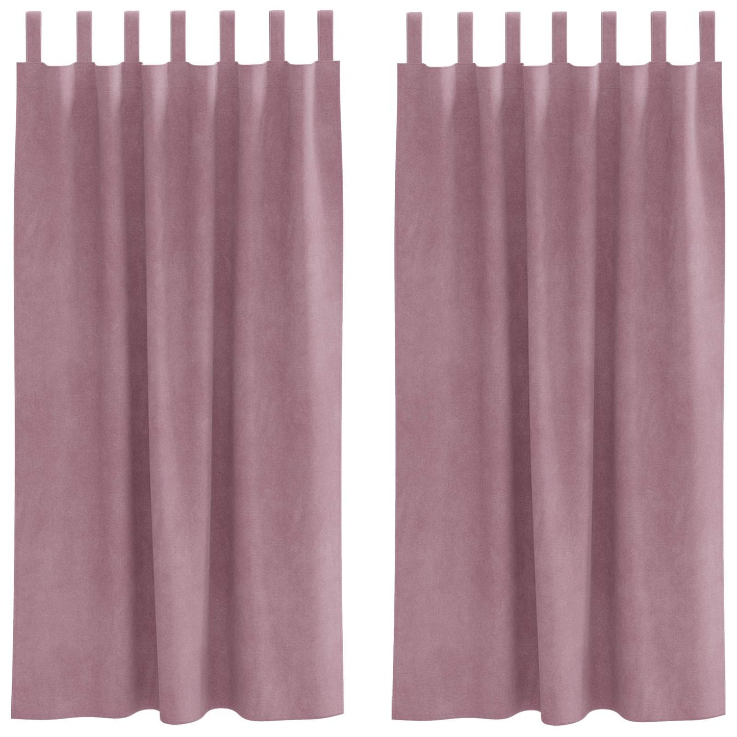 Sötétítő függönyök 2 pcs Sötét rózsaszín 140 x 175 cm Bársony