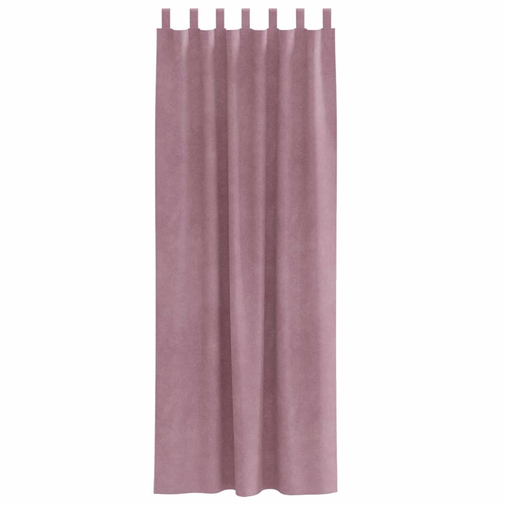 Sötétítő függönyök 2 pcs Sötét rózsaszín 140 x 245 cm Bársony