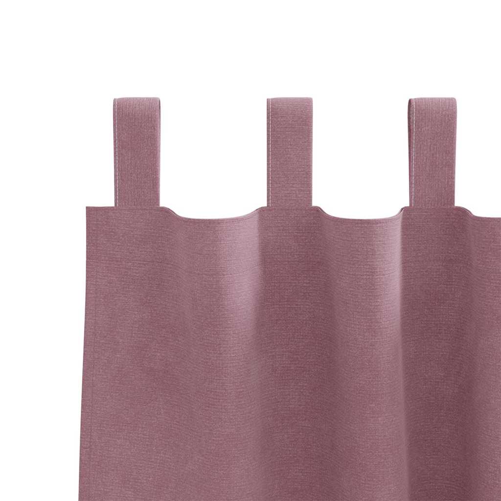 Sötétítő függönyök 2 pcs Sötét rózsaszín 140 x 260 cm Bársony