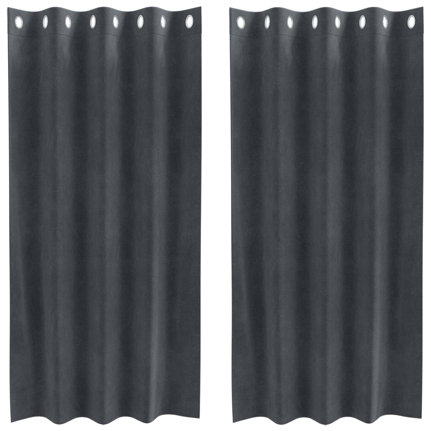 Sötétítő függönyök 2 pcs Világosszürke 140 x 175 cm Bársony