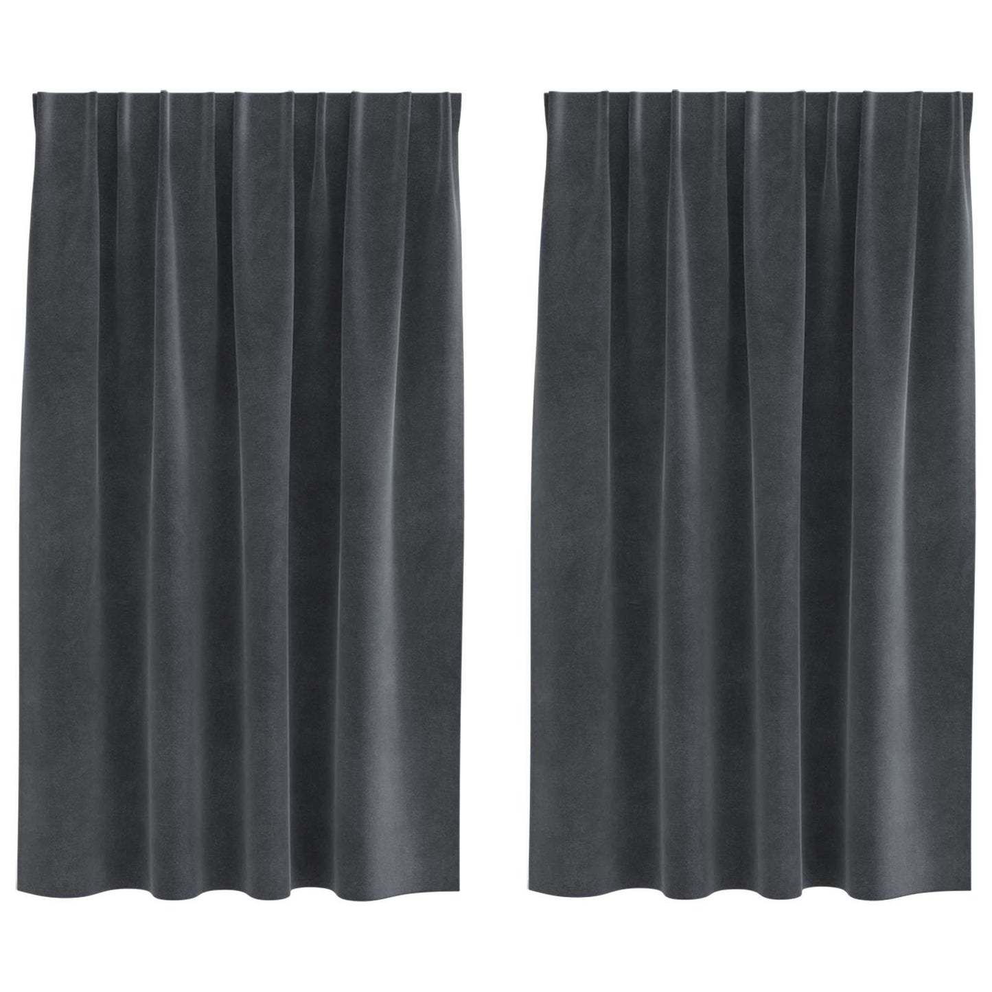 Sötétítő függönyök 2 pcs Világosszürke 140 x 140 cm Bársony