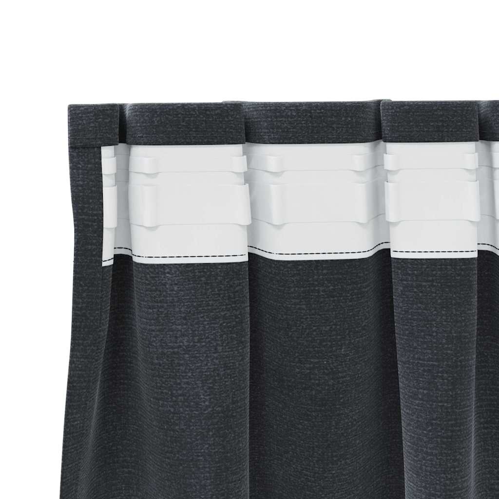 Sötétítő függönyök 2 pcs Világosszürke 140 x 175 cm Bársony