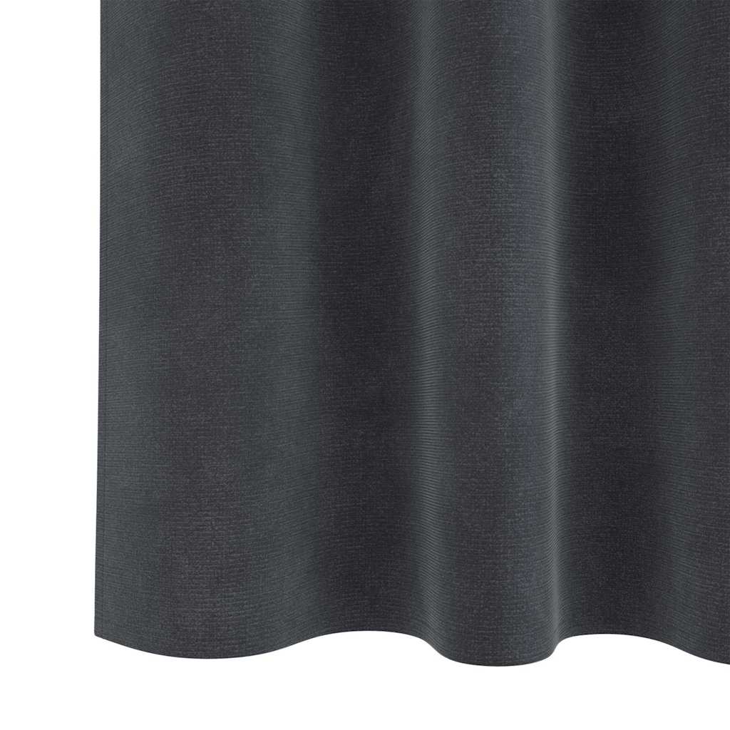 Sötétítő függönyök 2 pcs Világosszürke 140 x 175 cm Bársony