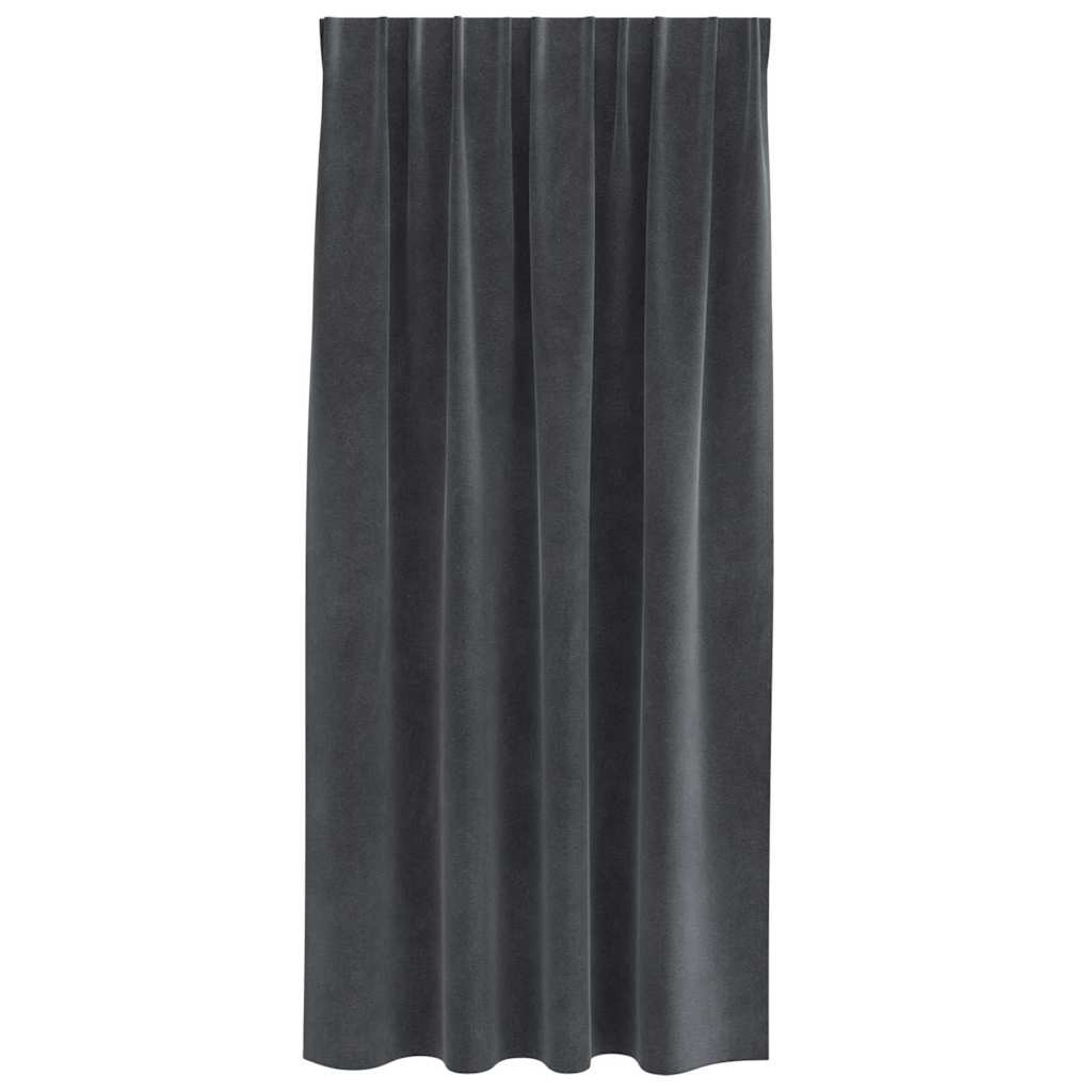 Sötétítő függönyök 2 pcs Világosszürke 140 x 175 cm Bársony