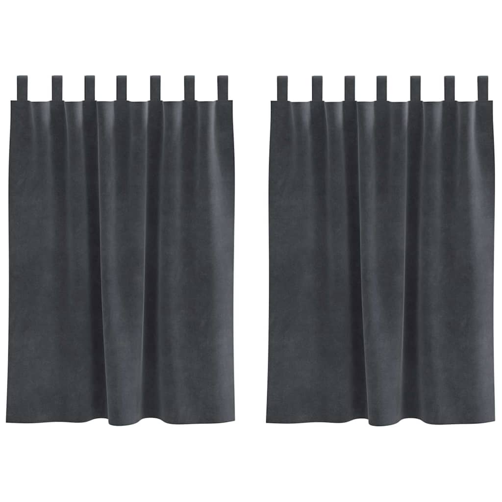 Sötétítő függönyök 2 pcs Világosszürke 140 x 140 cm Bársony