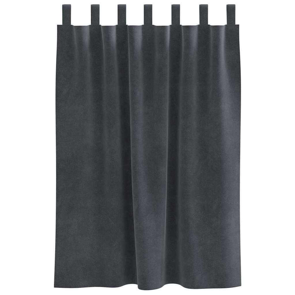 Sötétítő függönyök 2 pcs Világosszürke 140 x 140 cm Bársony