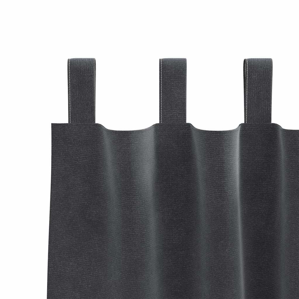 Sötétítő függönyök 2 pcs Világosszürke 140 x 175 cm Bársony