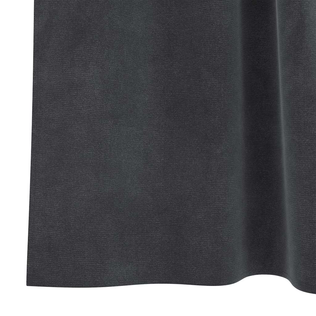 Sötétítő függönyök 2 pcs Világosszürke 140 x 175 cm Bársony