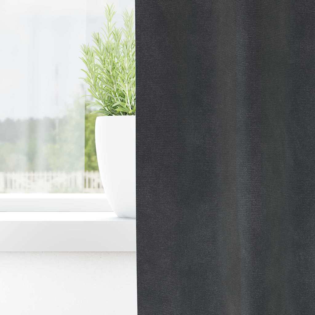 Sötétítő függönyök 2 pcs Világosszürke 140 x 175 cm Bársony