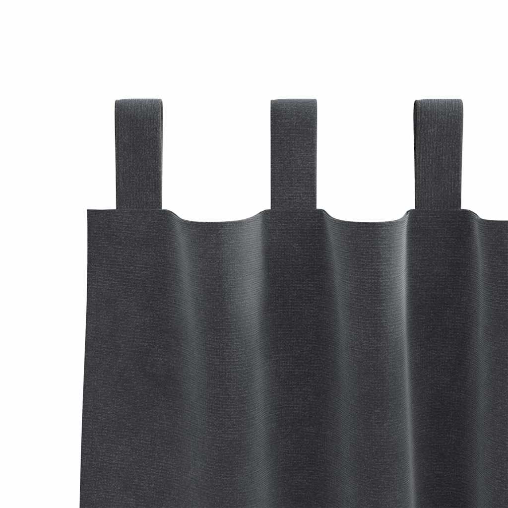 Sötétítő függönyök 2 pcs Világosszürke 140 x 225 cm Bársony