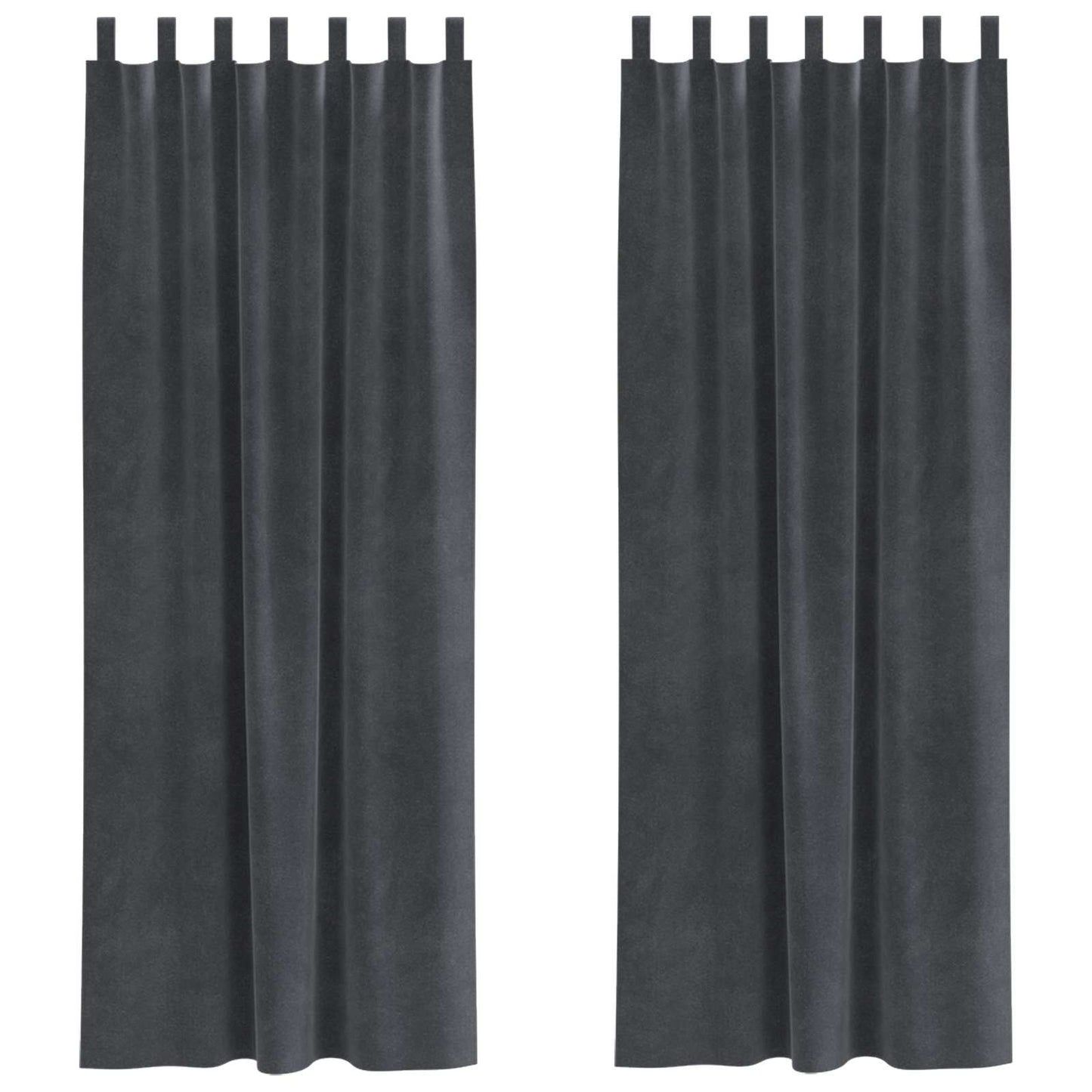 Sötétítő függönyök 2 pcs Világosszürke 140 x 260 cm Bársony