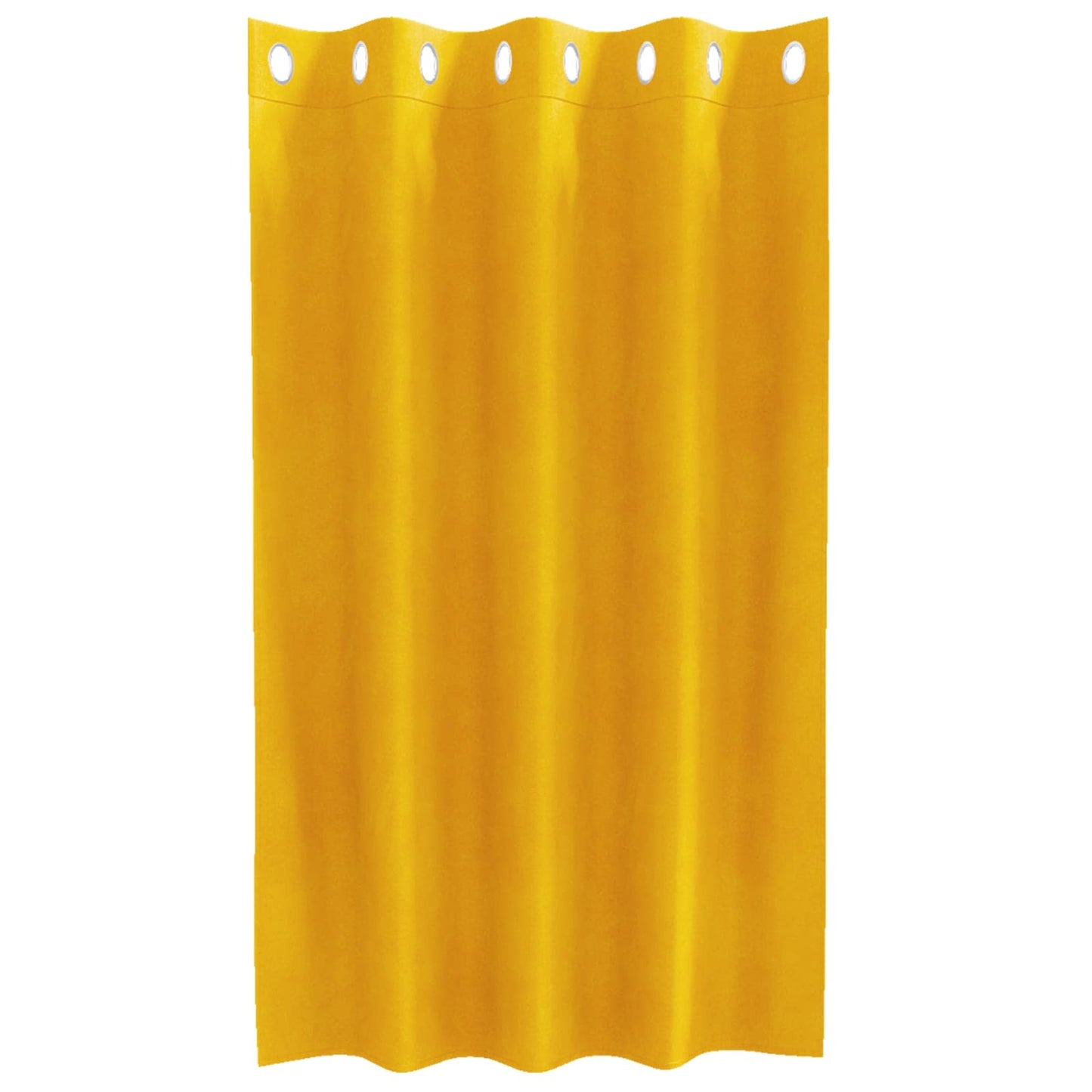 Sötétítő függönyök 2 pcs Mustár sárga 140 x 140 cm Bársony