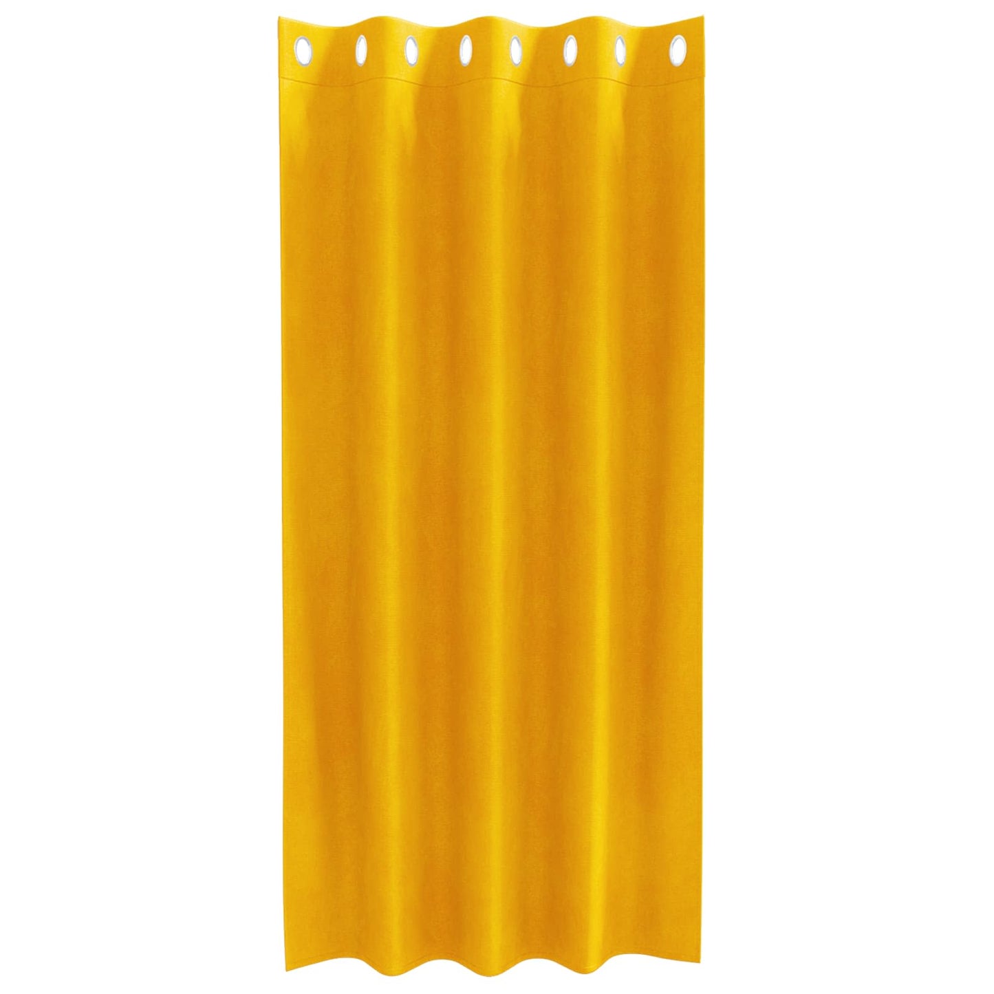 Sötétítő függönyök 2 pcs Mustár sárga 140 x 175 cm Bársony