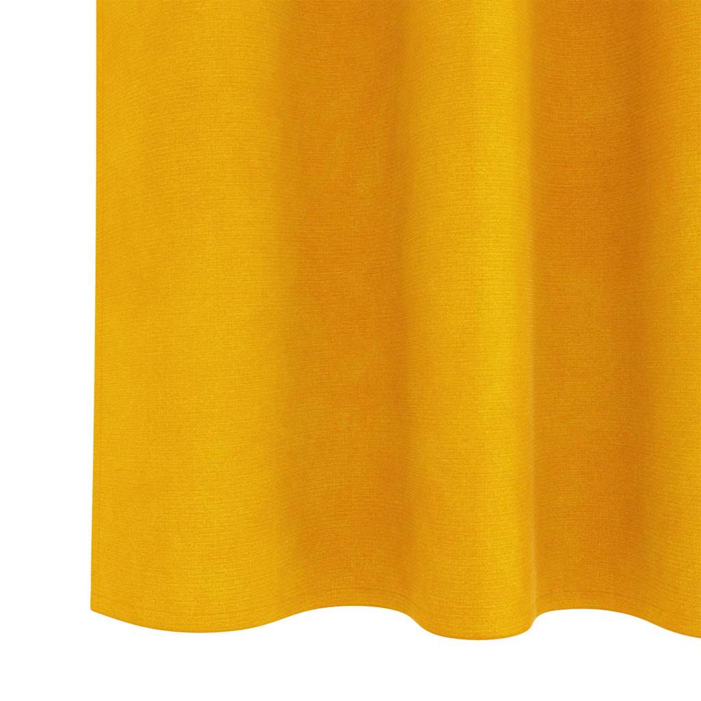 Sötétítő függönyök 2 pcs Mustár sárga 140 x 225 cm Bársony