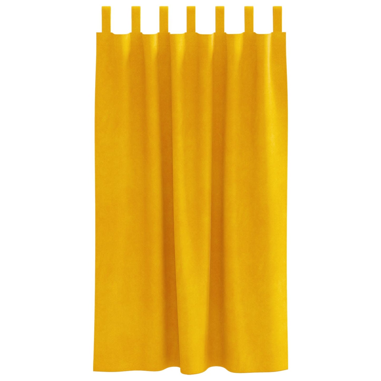 Sötétítő függönyök 2 pcs Mustár sárga 140 x 175 cm Bársony