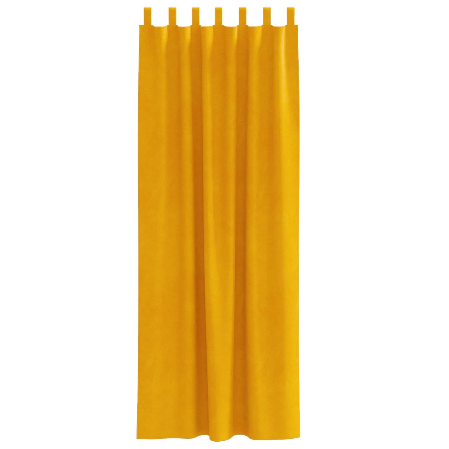 Sötétítő függönyök 2 pcs Mustár sárga 140 x 225 cm Bársony