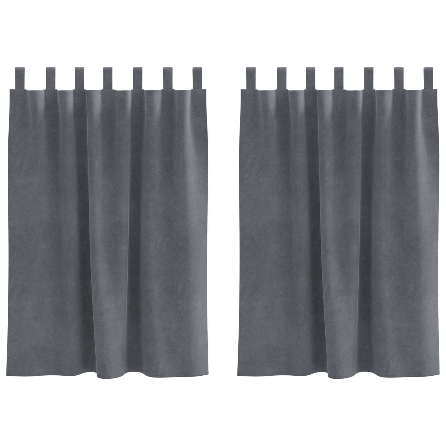 Sötétítő függönyök 2 db Világosszürke 140 x 140 cm Bársony