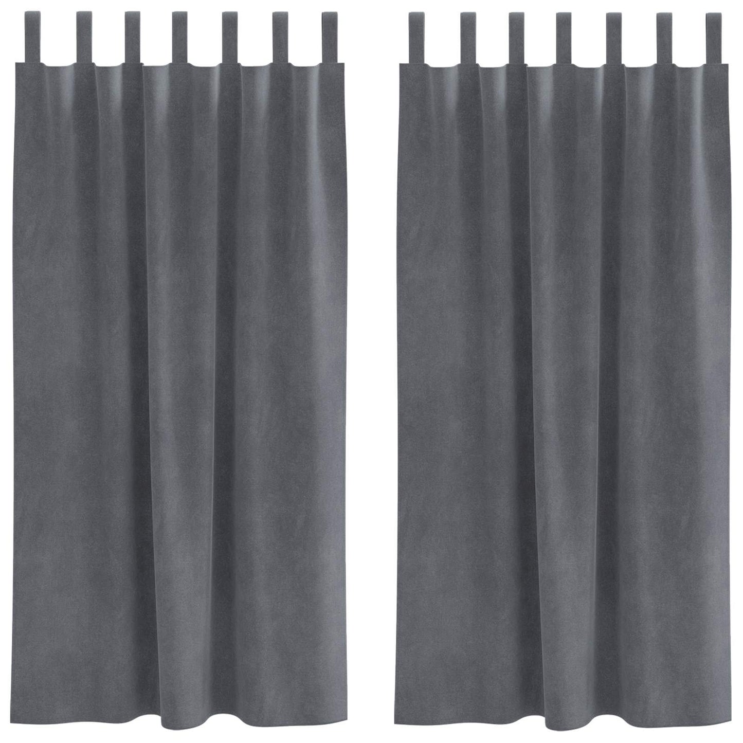 Sötétítő függönyök 2 pcs Világosszürke 140 x 175 cm Bársony