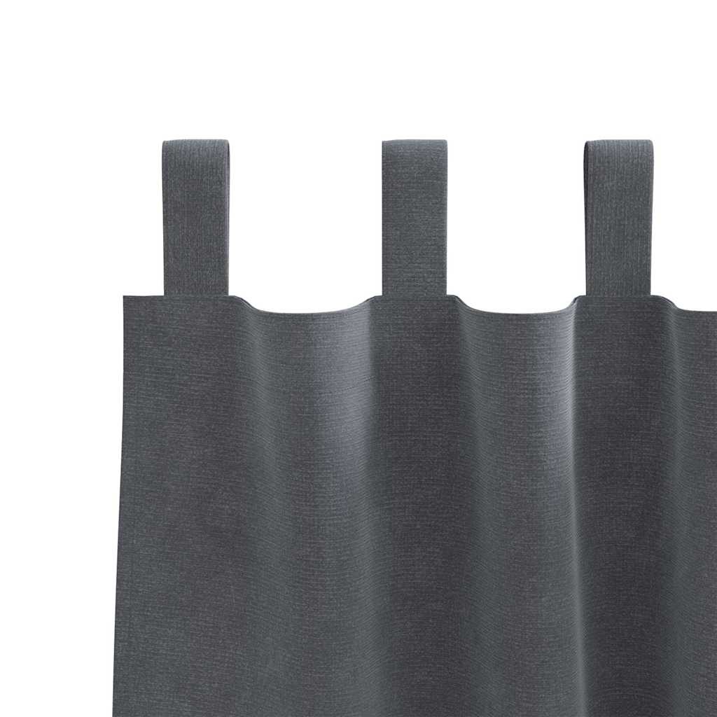 Sötétítő függönyök 2 pcs Világosszürke 140 x 245 cm Bársony