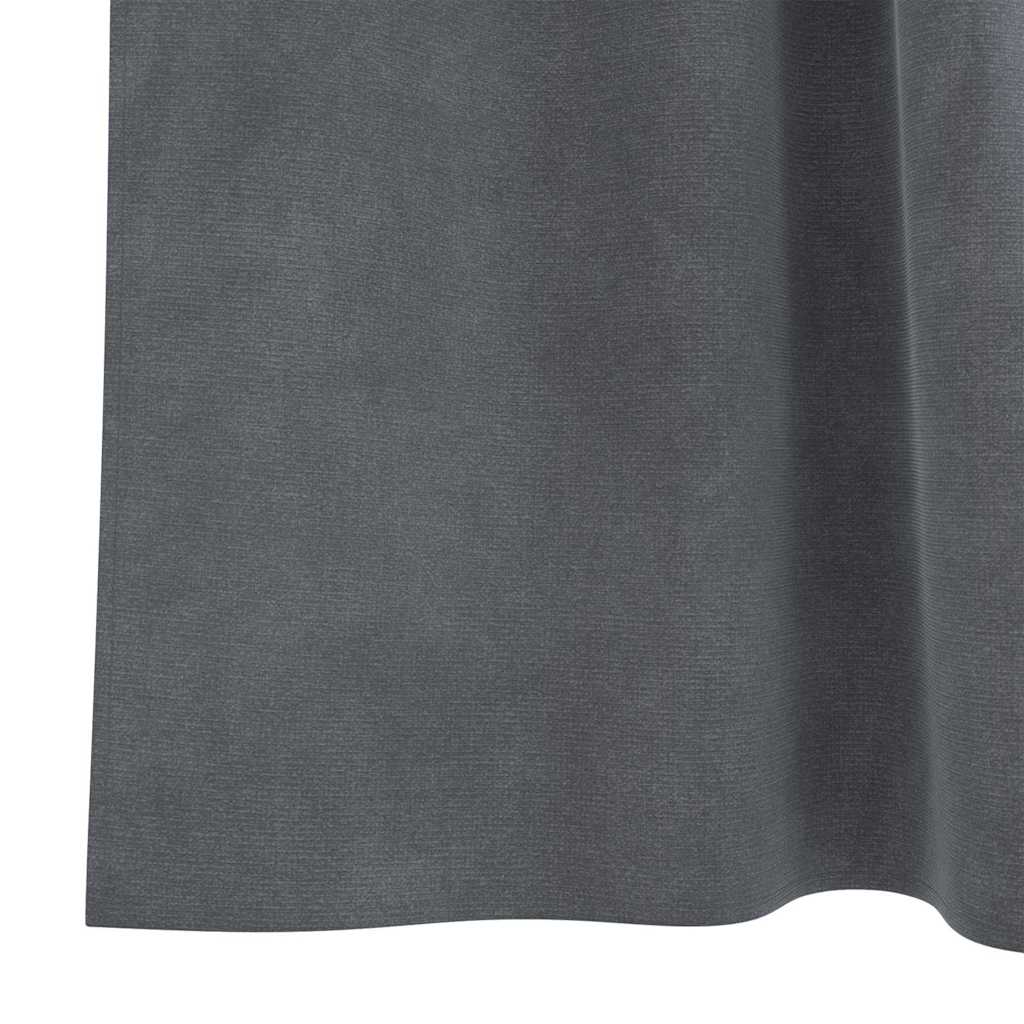 Sötétítő függönyök 2 pcs Világosszürke 140 x 245 cm Bársony