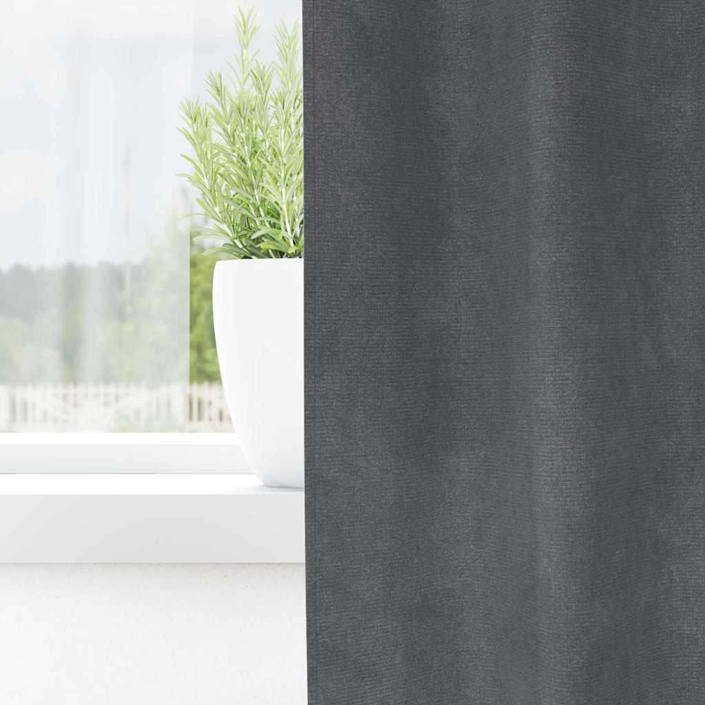 Sötétítő függönyök 2 pcs Világosszürke 140 x 245 cm Bársony