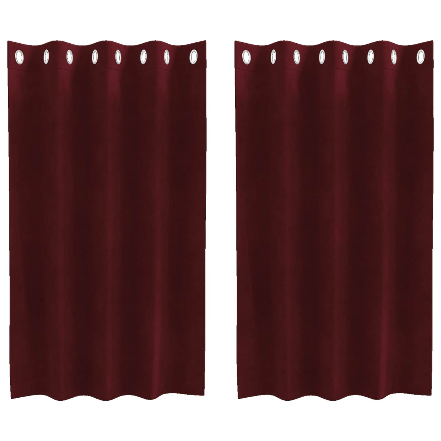 Sötétítő függönyök 2 pcs Bordó 140 x 140 cm Bársony
