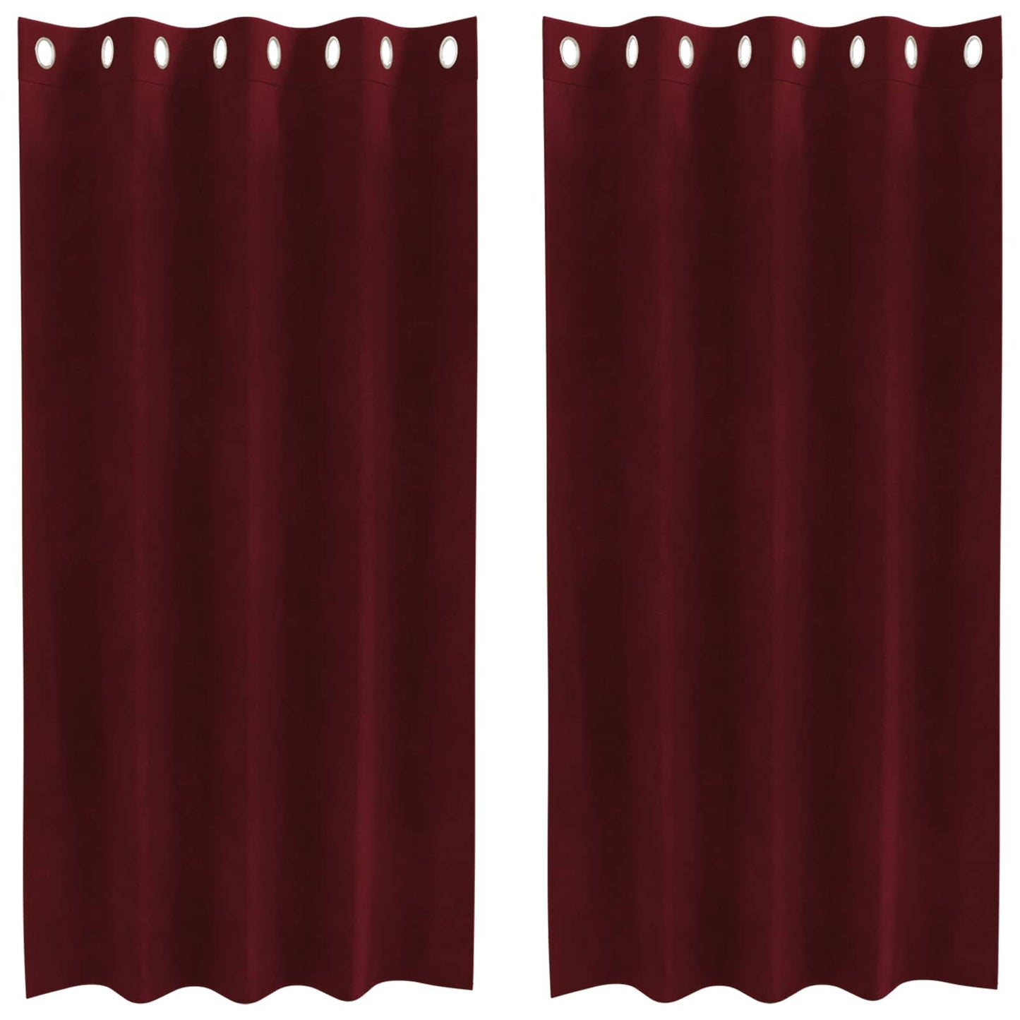 Sötétítő függönyök 2 pcs Bordó 140 x 175 cm Bársony