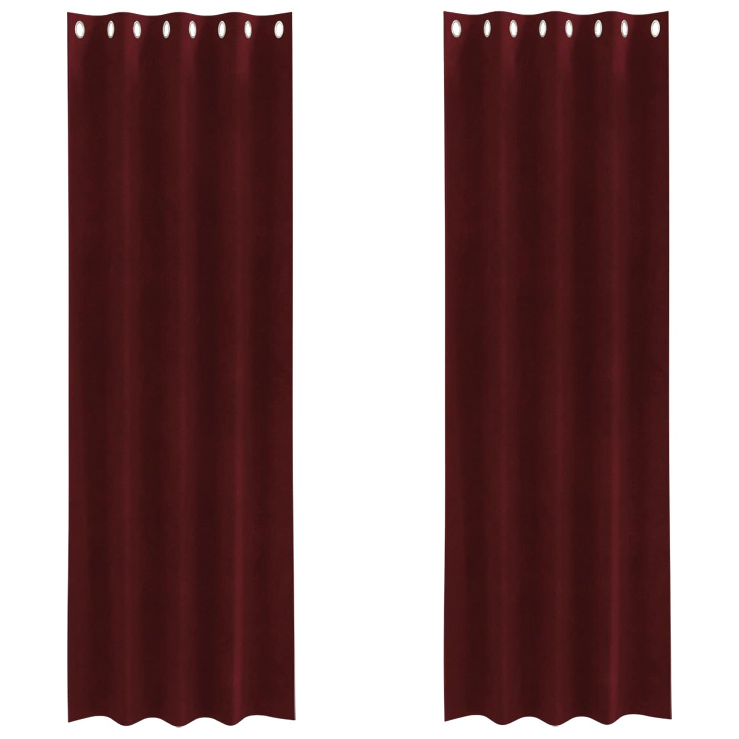 Sötétítő függönyök 2 pcs Bordó 140 x 260 cm Bársony