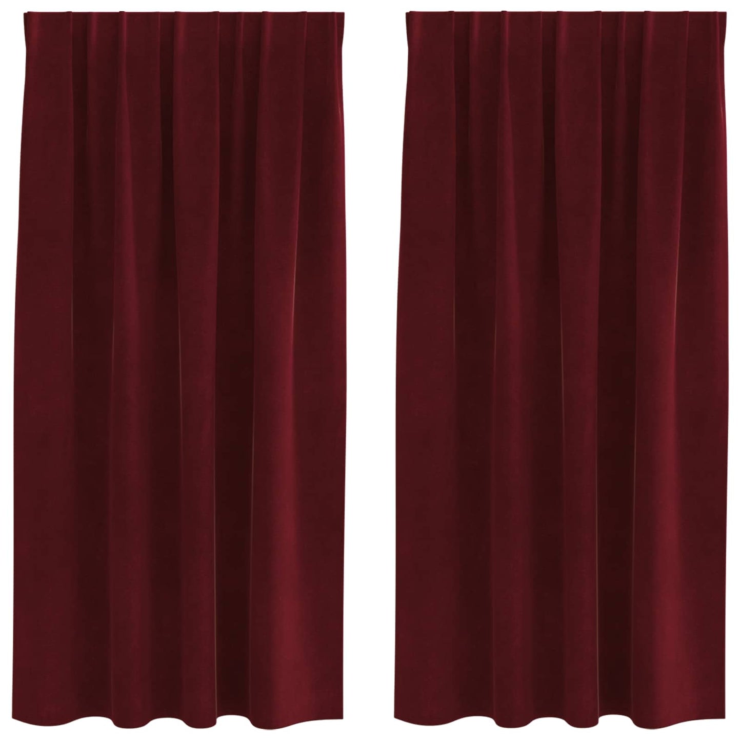 Sötétítő függönyök 2 pcs Bordó 140 x 175 cm Bársony