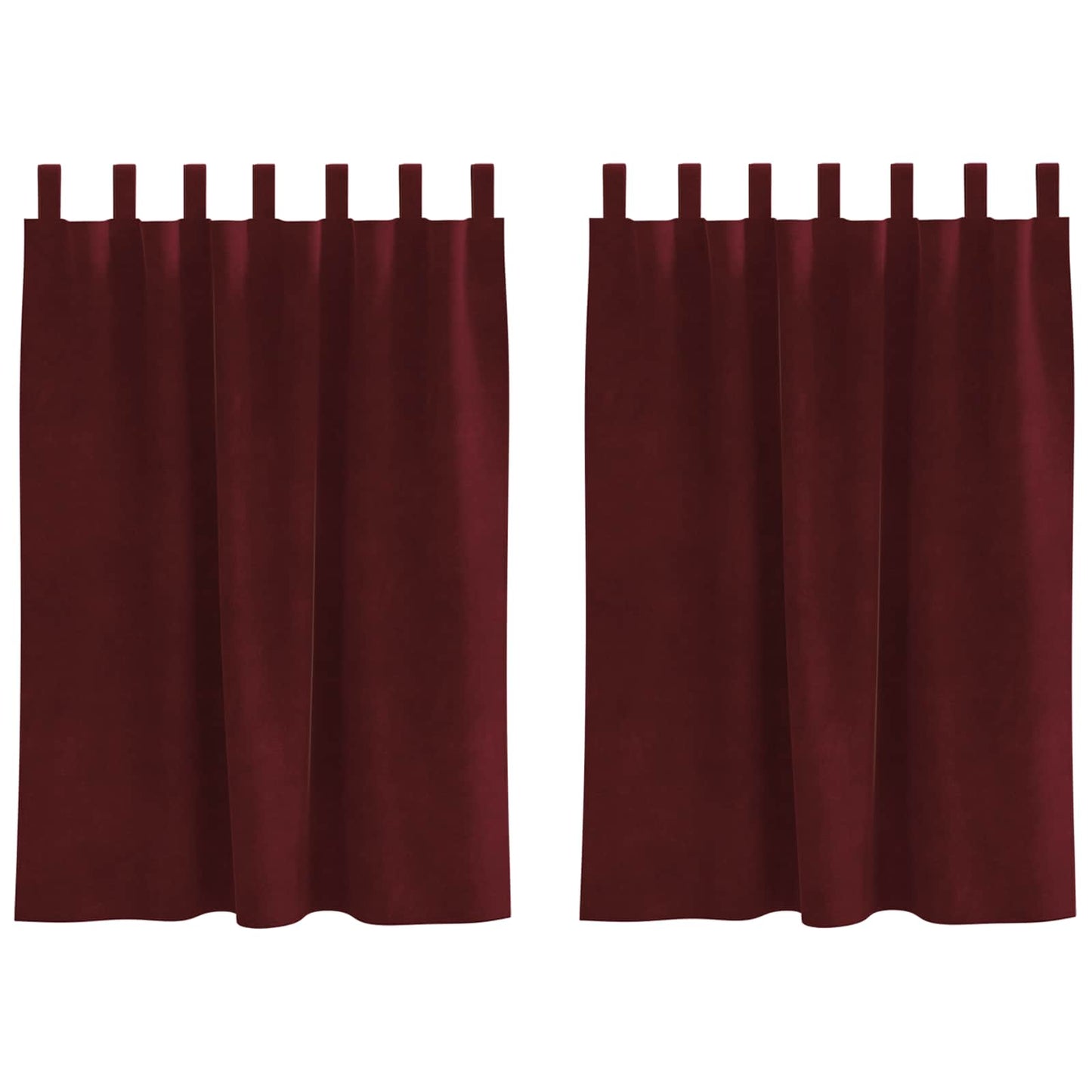 Sötétítő függönyök 2 pcs Bordó 140 x 140 cm Bársony