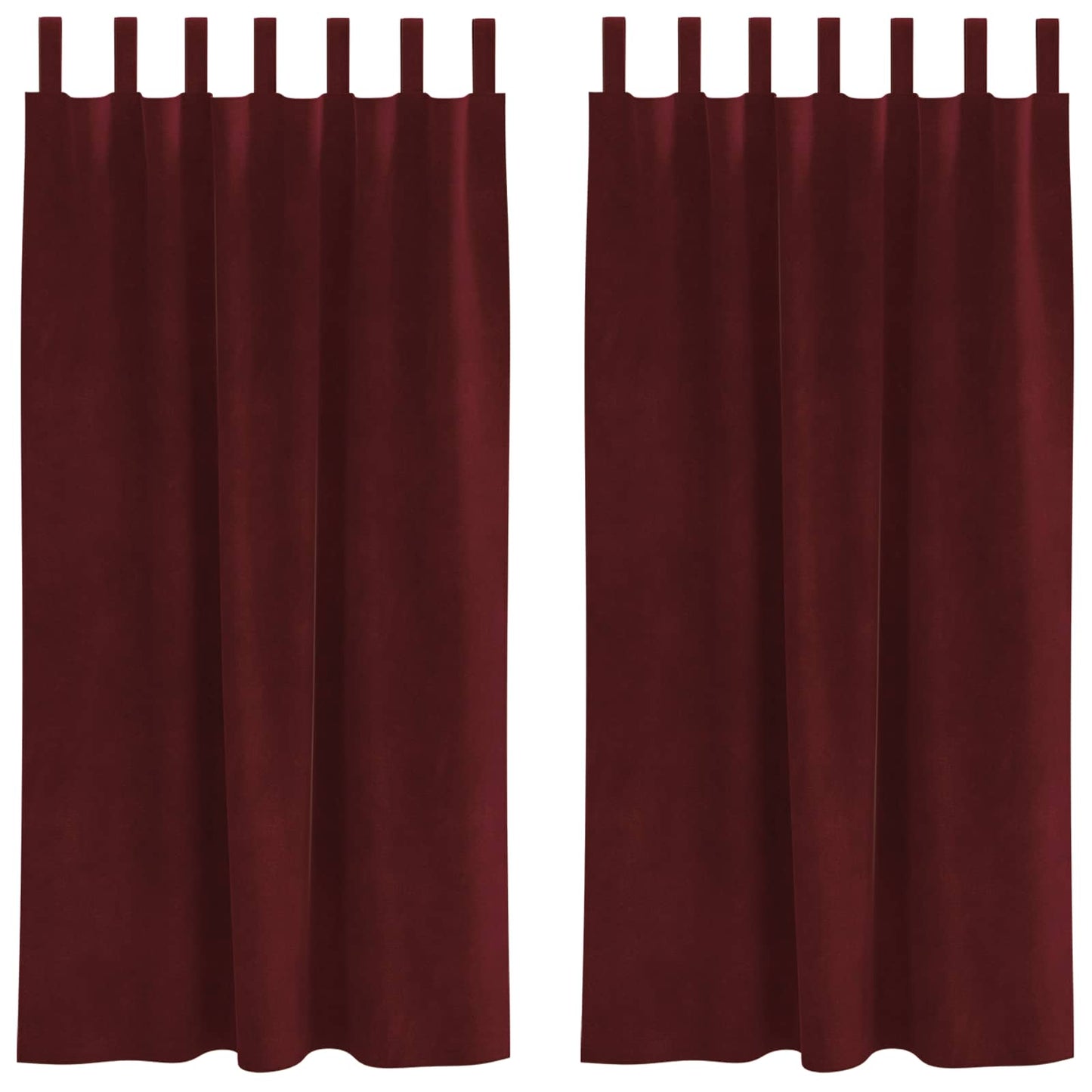 Sötétítő függönyök 2 pcs Bordó 140 x 175 cm Bársony