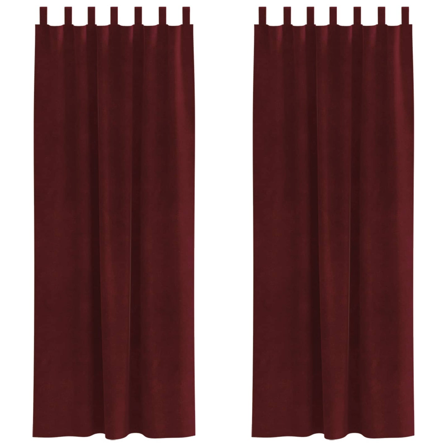 Sötétítő függönyök 2 pcs Bordó 140 x 225 cm Bársony