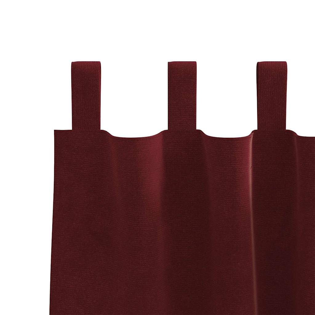 Sötétítő függönyök 2 pcs Bordó 140 x 260 cm Bársony