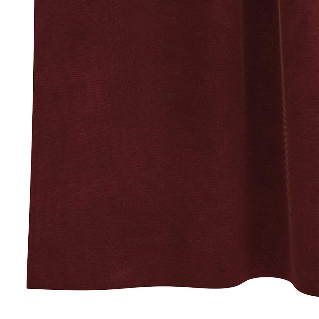 Sötétítő függönyök 2 pcs Bordó 140 x 260 cm Bársony