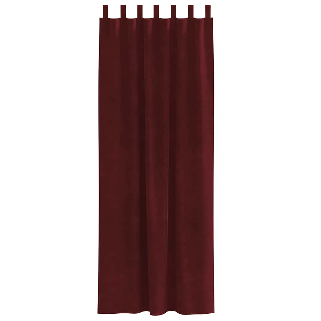 Sötétítő függönyök 2 pcs Bordó 140 x 260 cm Bársony