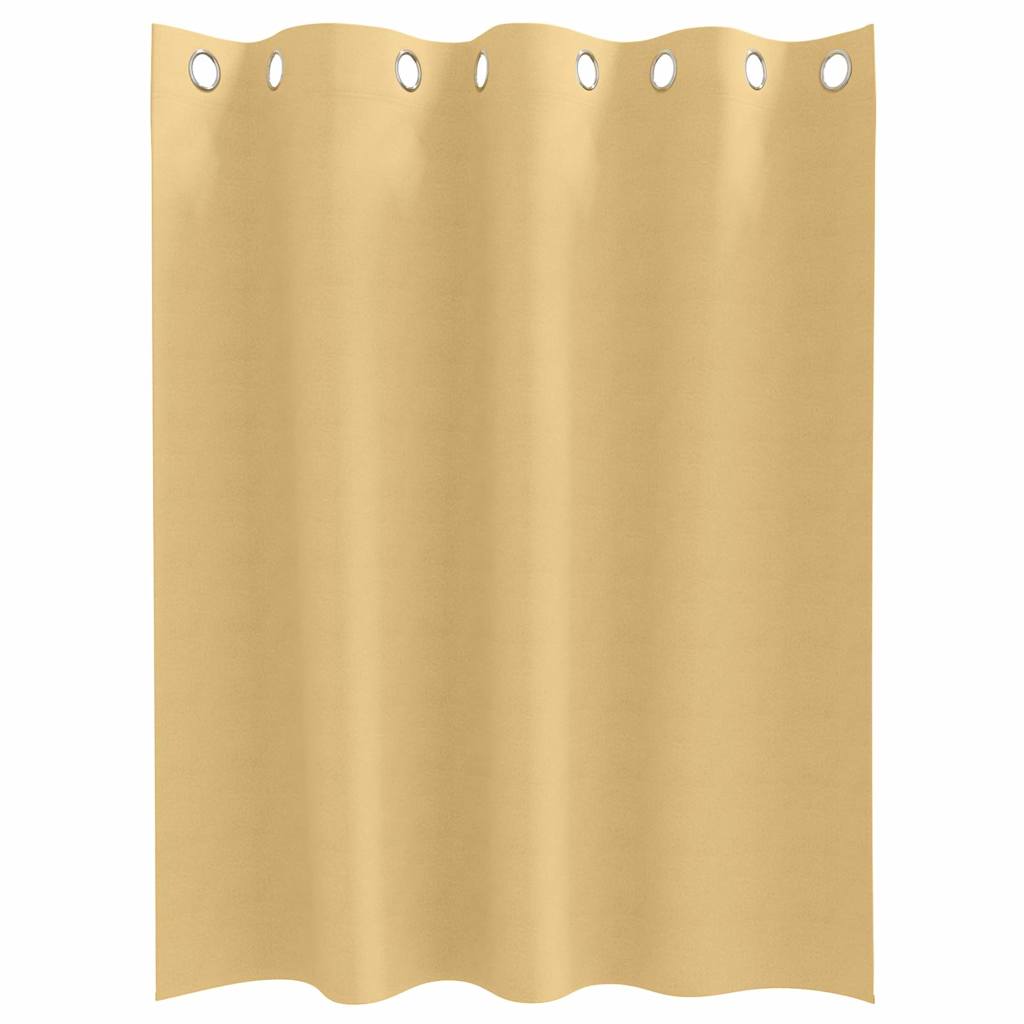 Fekete Függöny Gyűrűkkel 2 db Bézs 140 x 140 cm Poliészter
