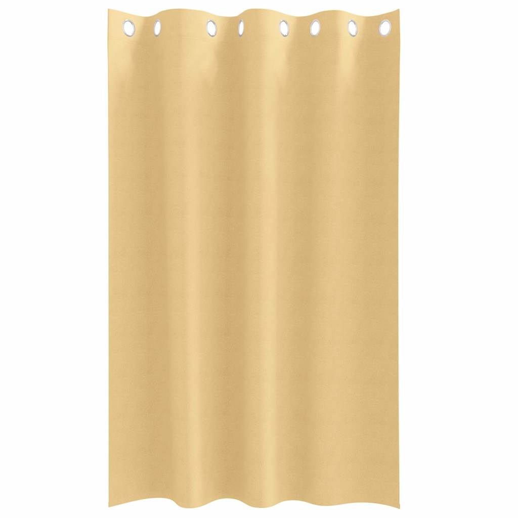 Fekete Függöny Gyűrűkkel 2 db Bézs 175 x 140 cm Poliészter