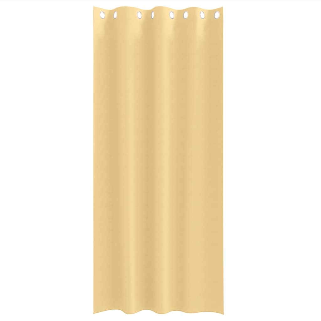 Fekete Függöny Gyűrűkkel 2 db Bézs 225 x 140 cm Poliészter