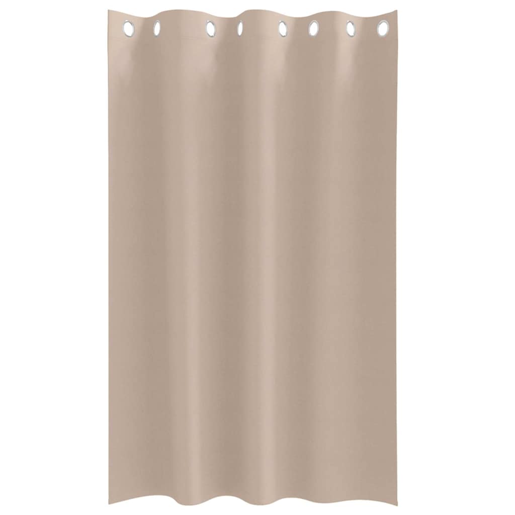 Fekete Függöny Gyűrűkkel 2 pcs Tópszínű 175 x 140 cm Poliészter