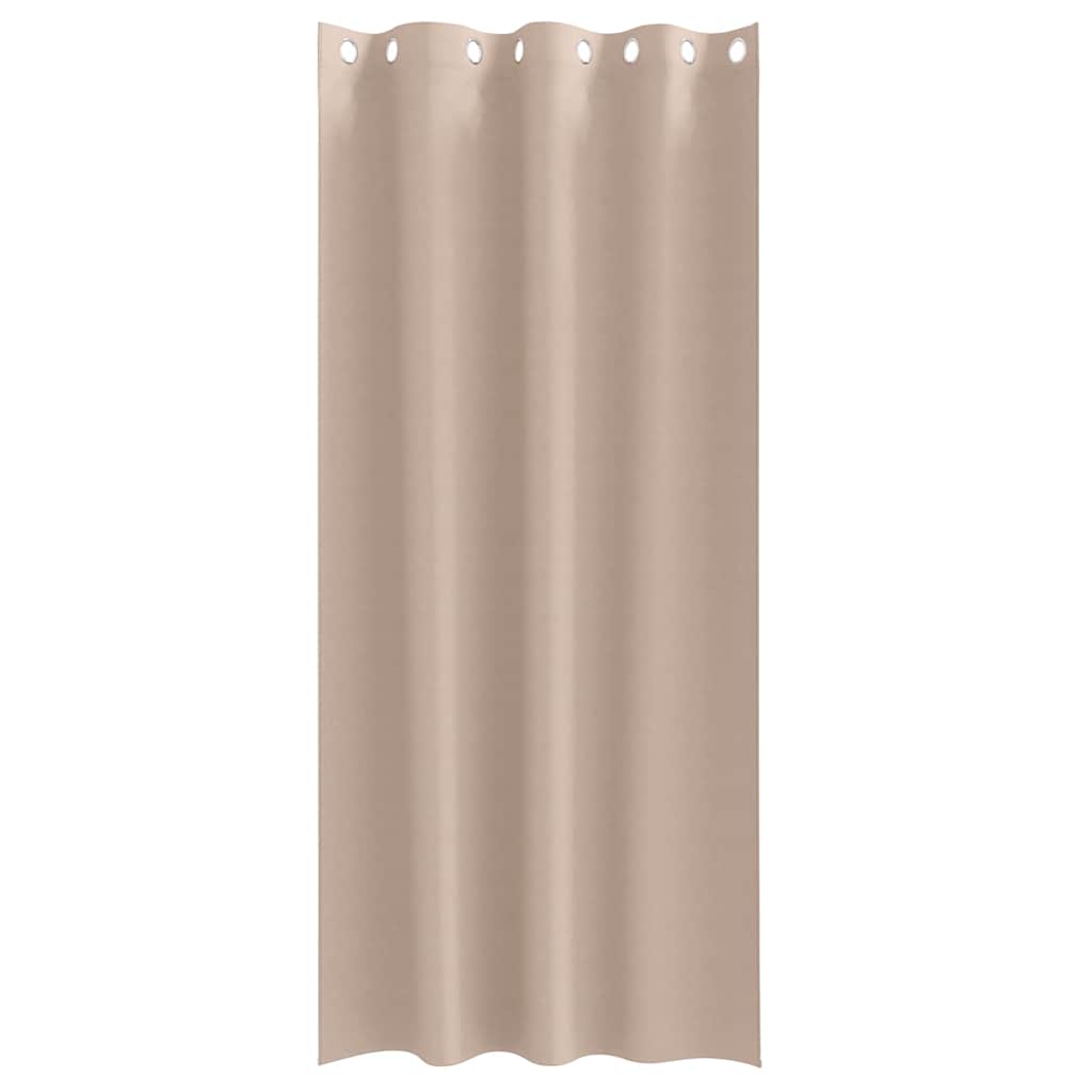Fekete Függöny Gyűrűkkel 2 db Tópszínű 225 x 140 cm Poliészter