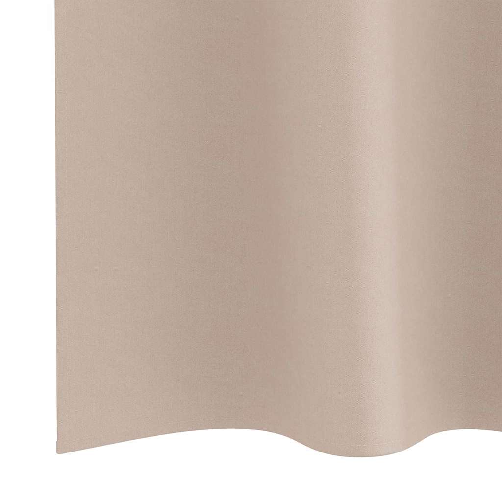 Fekete Függöny Gyűrűkkel 2 db Tópszínű 245 x 140 cm Poliészter