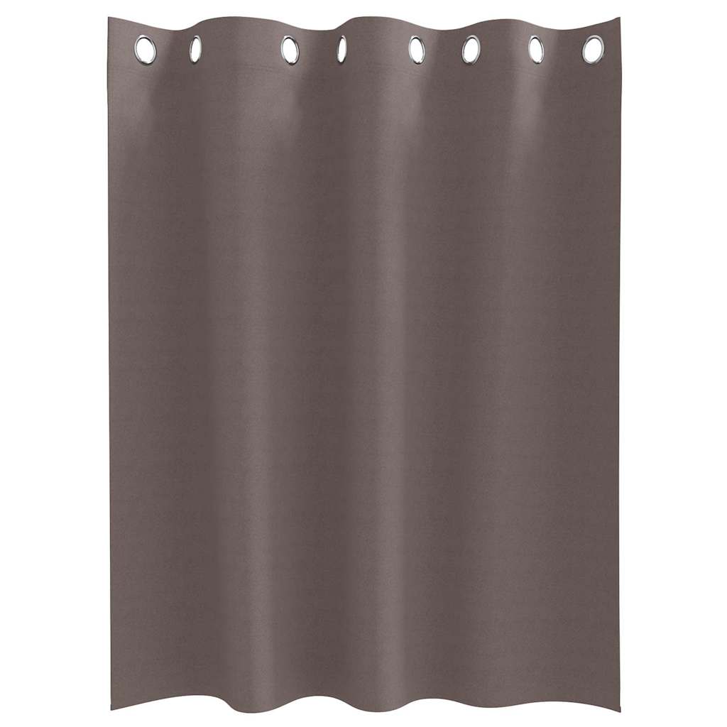Fekete Függöny Gyűrűkkel 2 pcs Sötét Barna 140 x 140 cm