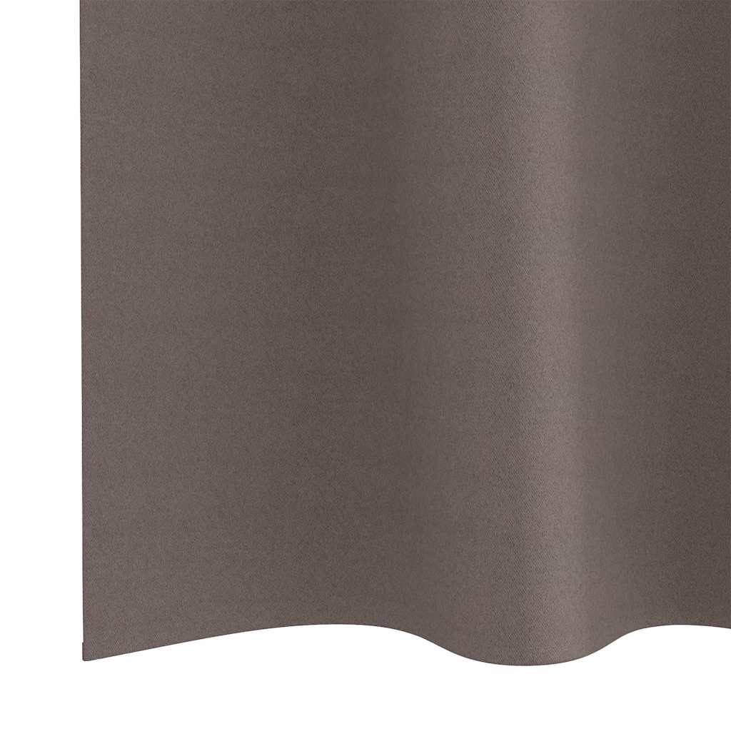Fekete Függöny Gyűrűkkel 2 db Sötét Barna 175 x 140 cm