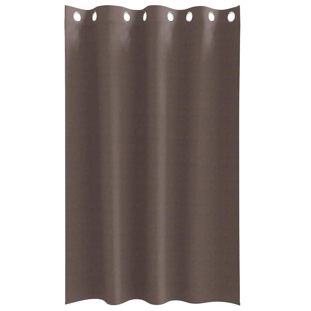 Fekete Függöny Gyűrűkkel 2 db Sötét Barna 175 x 140 cm