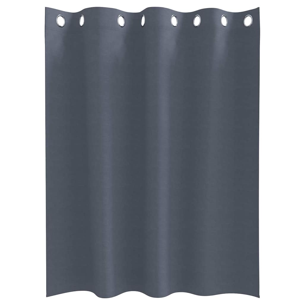 Fekete Függöny Gyűrűkkel 2 pcs Antracit 140 x 140 cm Poliészter