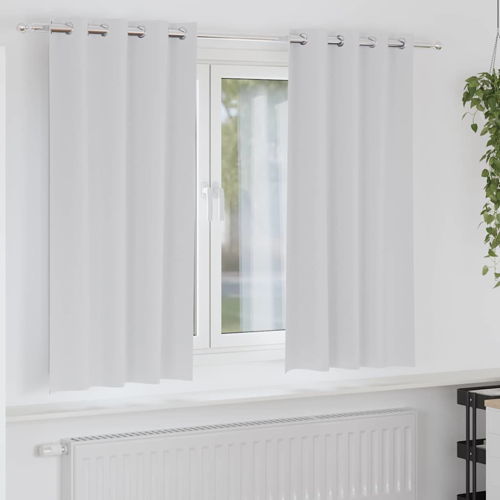 Fekete Függöny Gyűrűkkel 2 db Halvány szürke 175 x 140 cm
