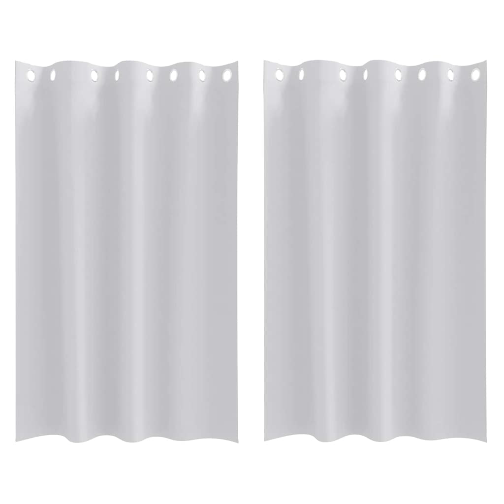 Fekete Függöny Gyűrűkkel 2 db Halvány szürke 175 x 140 cm