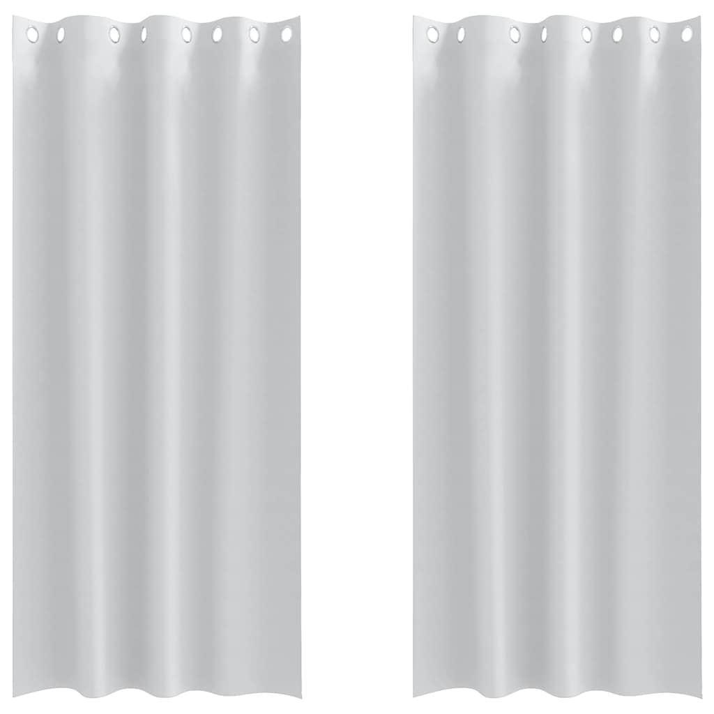 Fekete Függöny Gyűrűkkel 2 db Halvány szürke 225 x 140 cm