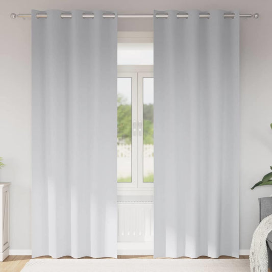 Fekete Függöny Gyűrűkkel 2 pcs Halvány szürke 245 x 140 cm